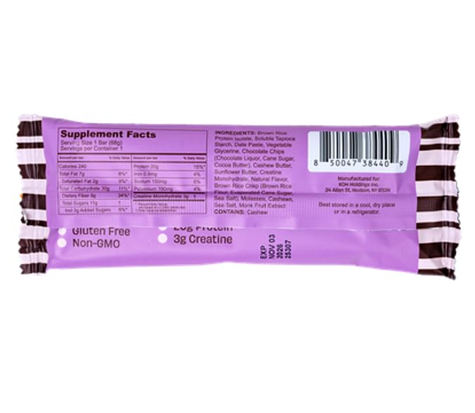 Kreatures of Habit, Protein Bar (Pack of 12)