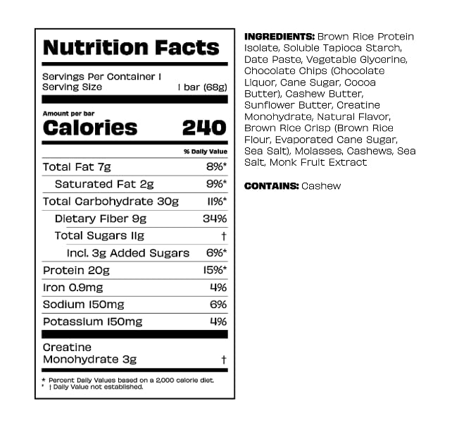 Kreatures of Habit, Protein Bar (Pack of 12)