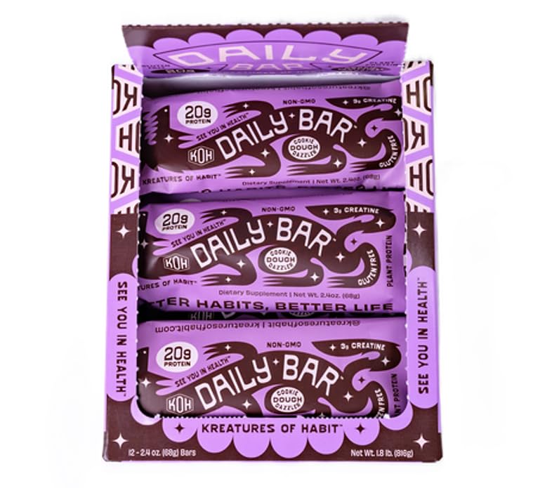 Kreatures of Habit, Protein Bar (Pack of 12)