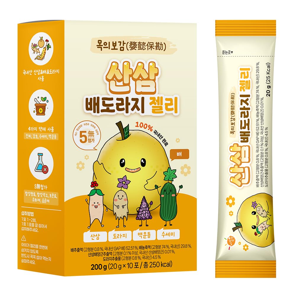 Korean Pear Jelly Sticks 10-Pack