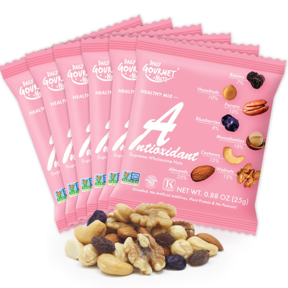DAILY GOURMET NUTS Unsalted Mixed Nuts Snack Packs