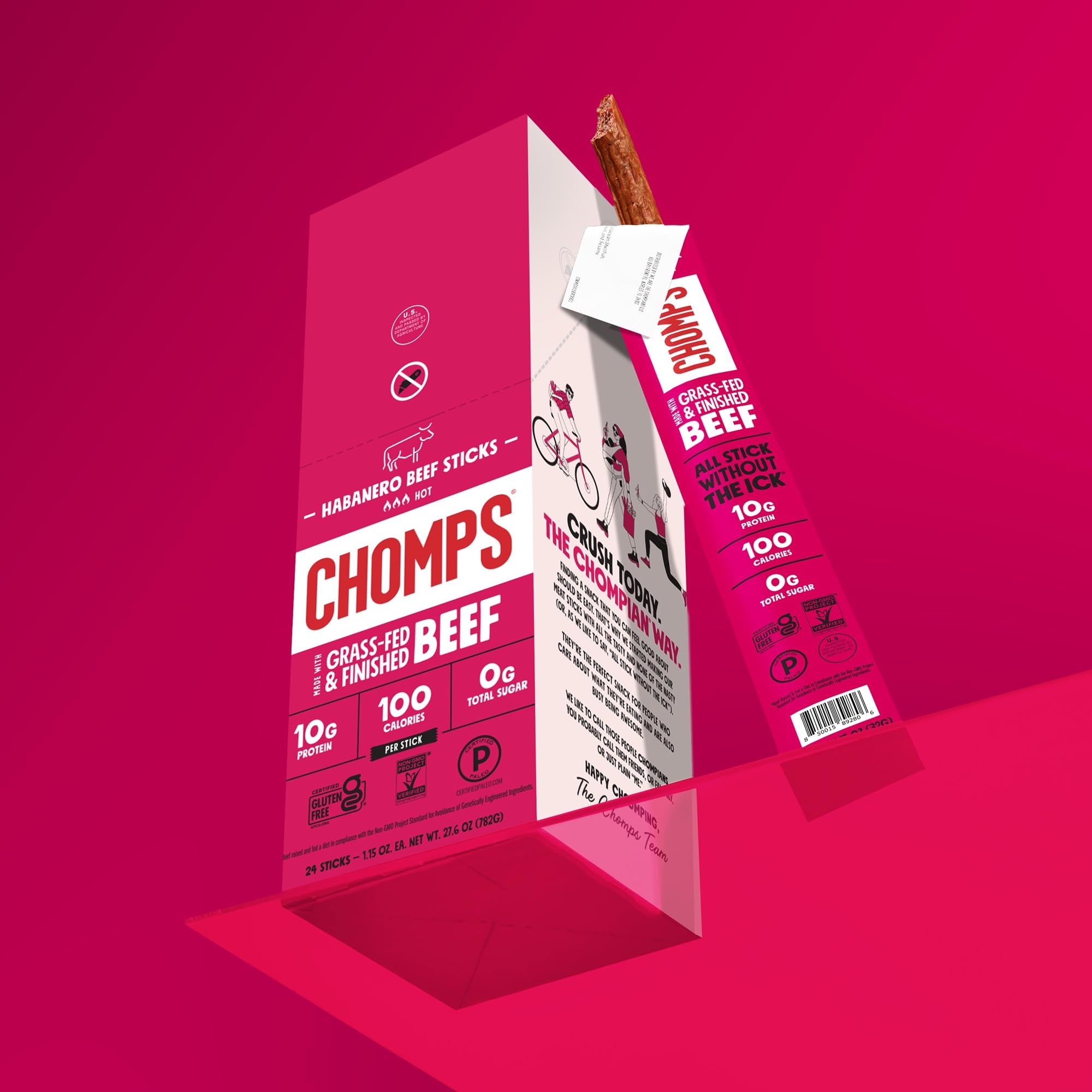 CHOMPS Original Beef Jerky Snack Sticks