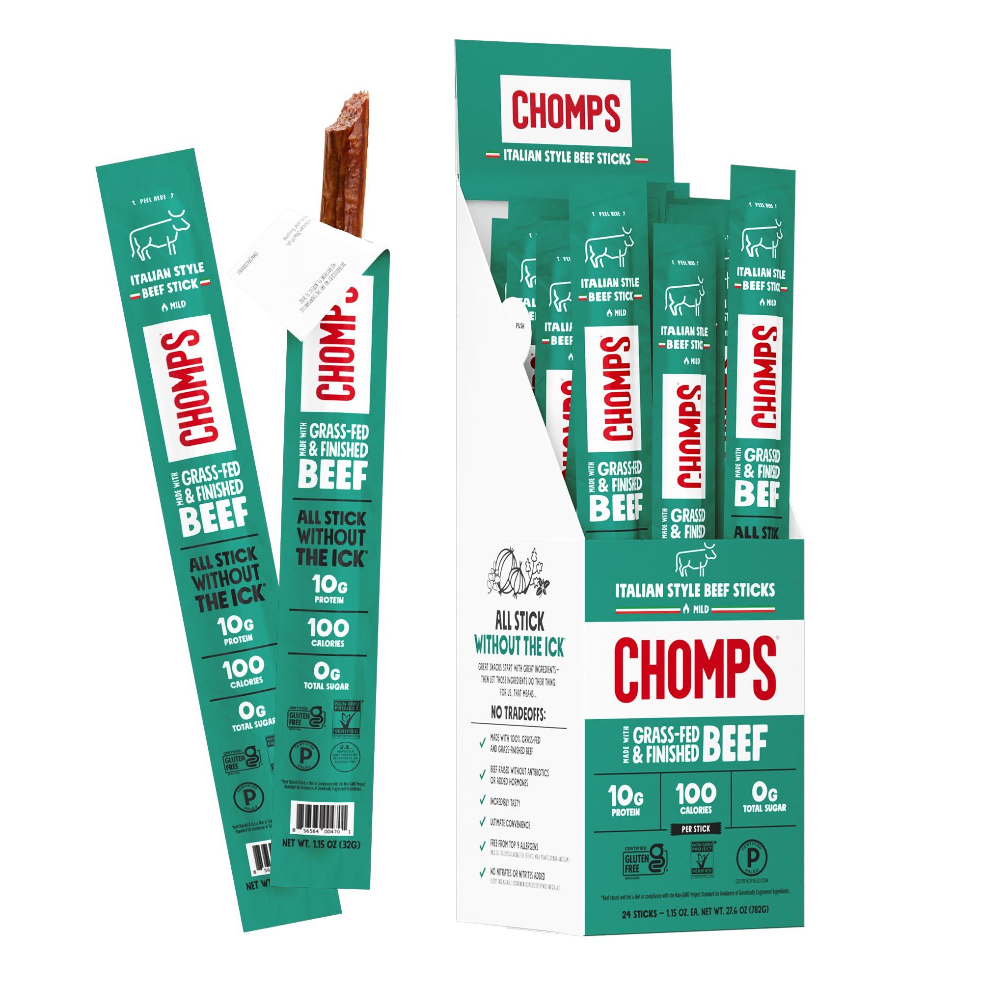 CHOMPS Original Beef Jerky Snack Sticks