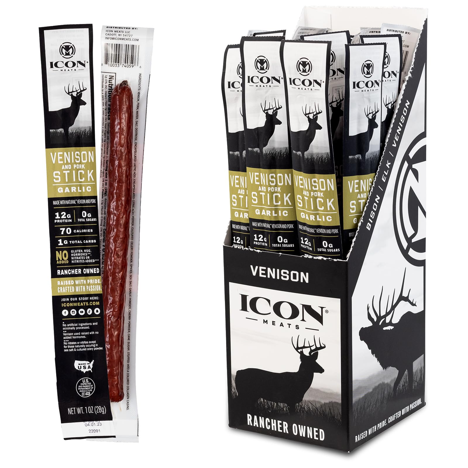 Bison Protein Snack Sticks 24-Pack