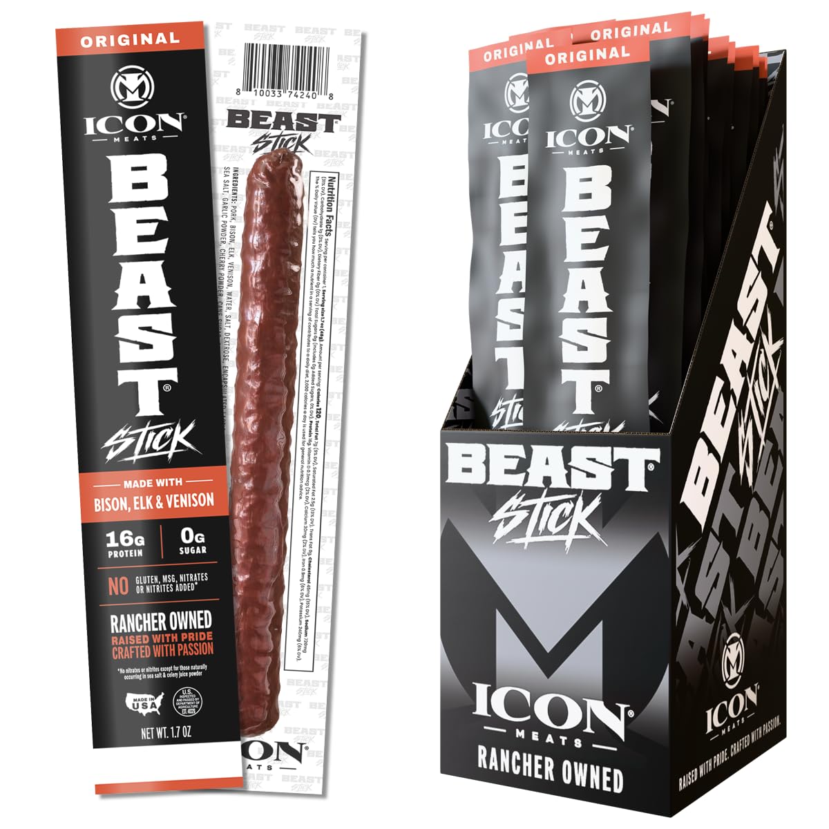High Protein Meat Sticks 16-Pack