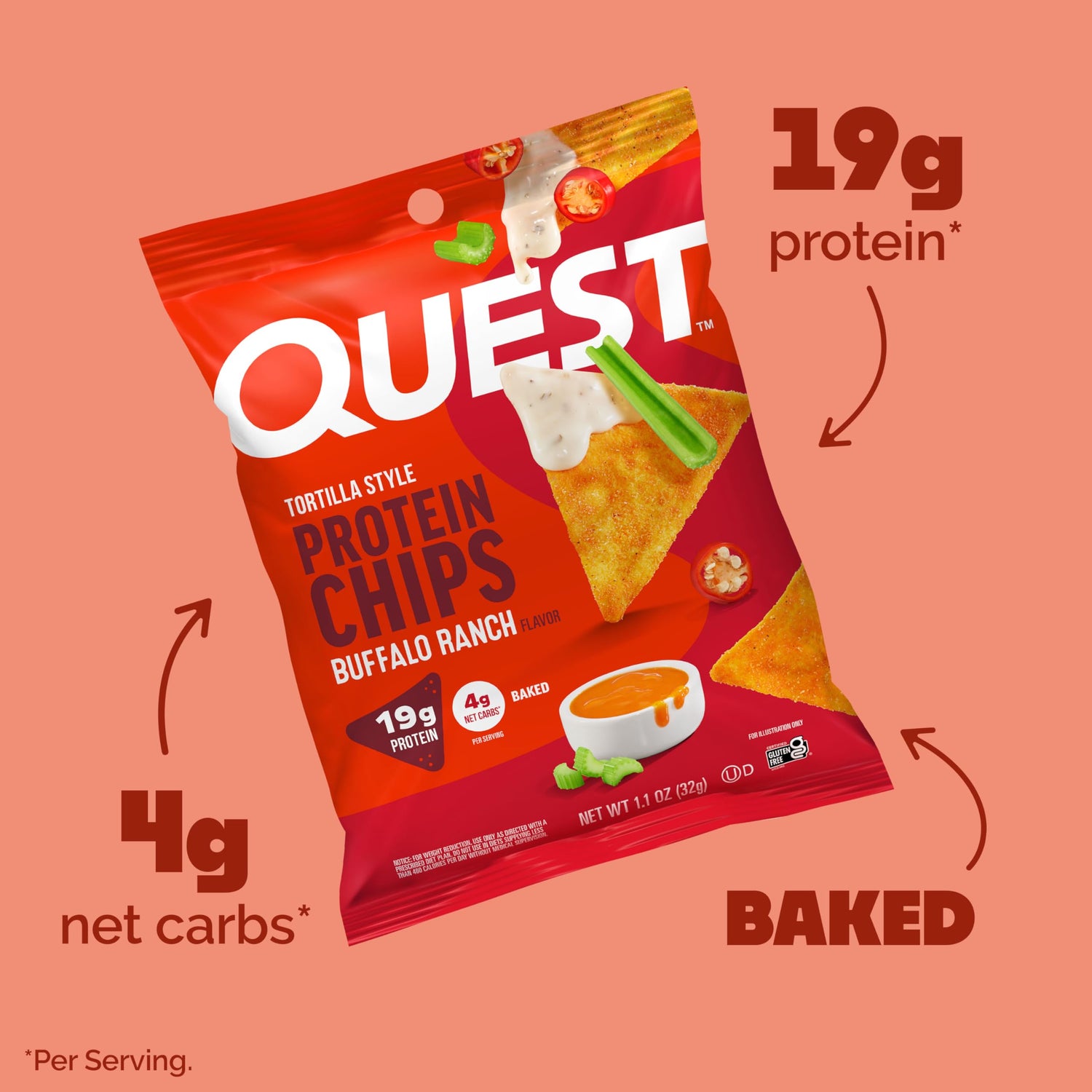 Quest Nutrition Loaded Taco Tortilla Style Protein Chips