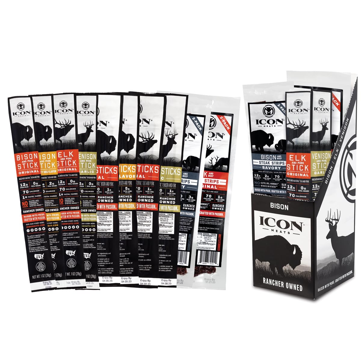 Bison Protein Snack Sticks 24-Pack