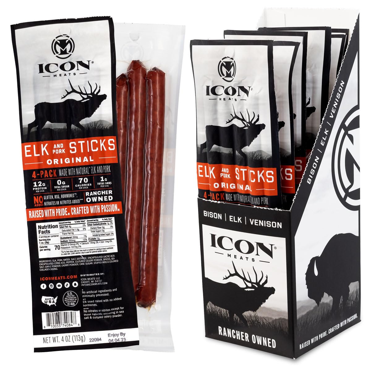 Bison Protein Snack Sticks 24-Pack