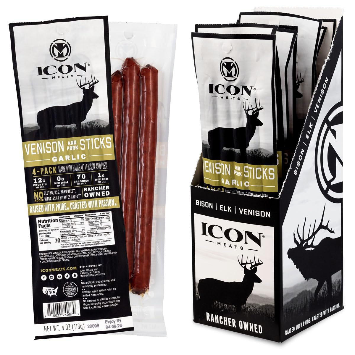 Bison Protein Snack Sticks 24-Pack