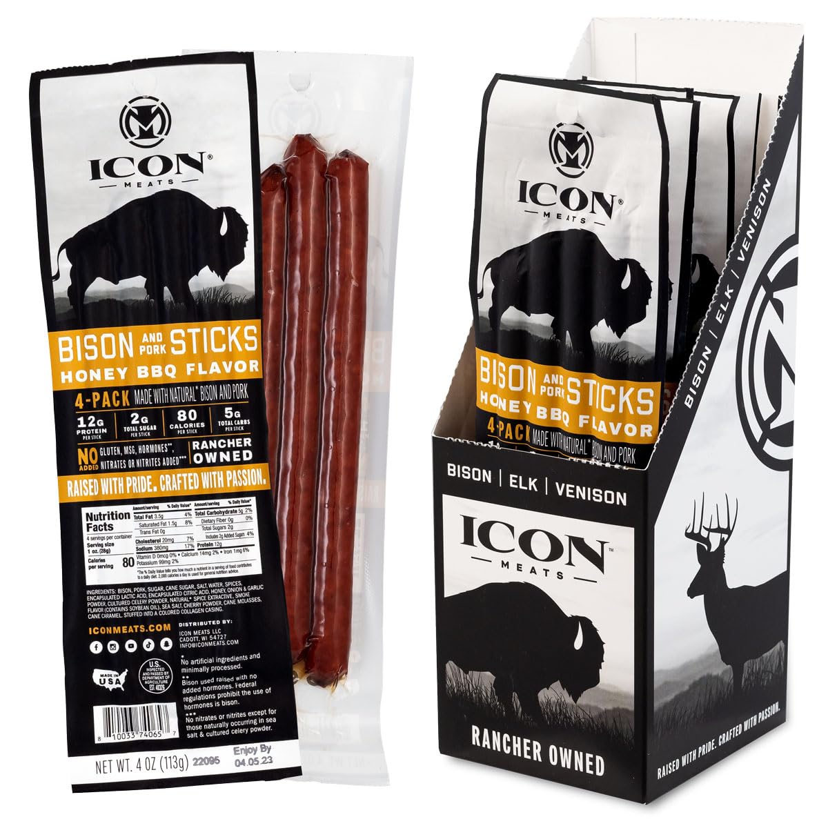 Bison Protein Snack Sticks 24-Pack