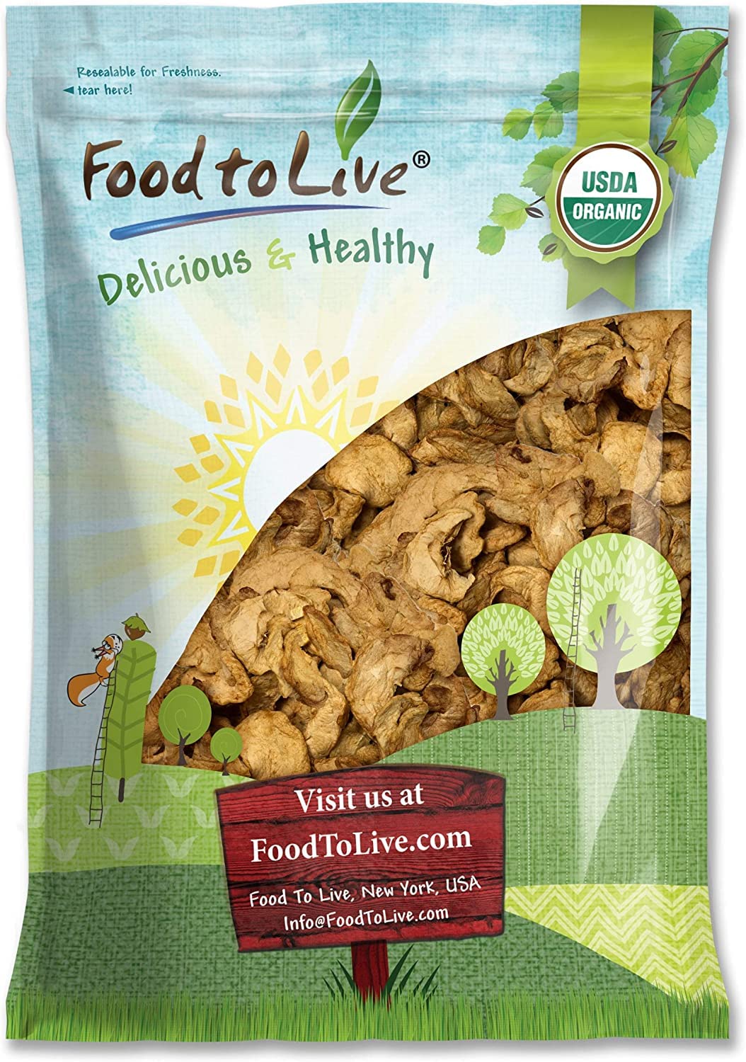 Organic Dried Apple Rings