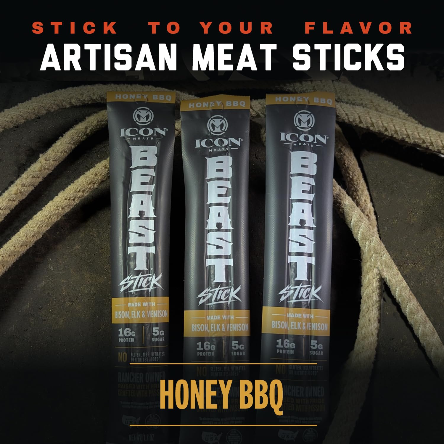 High Protein Meat Sticks 16-Pack