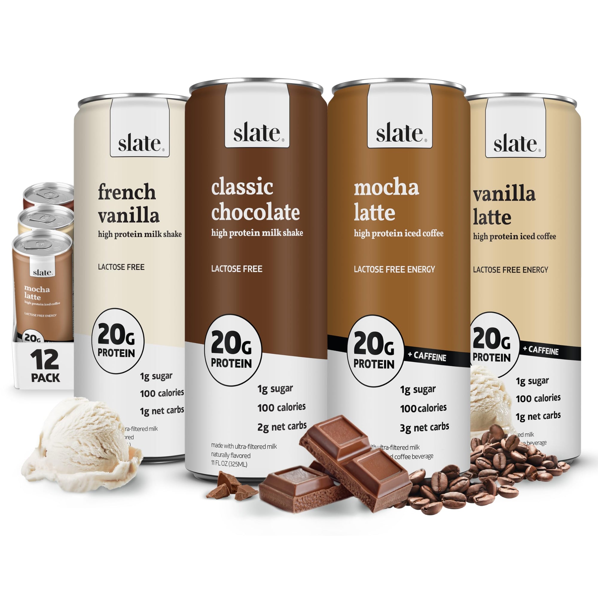Slate Milk - High Protein Milk Shake and Iced Coffee