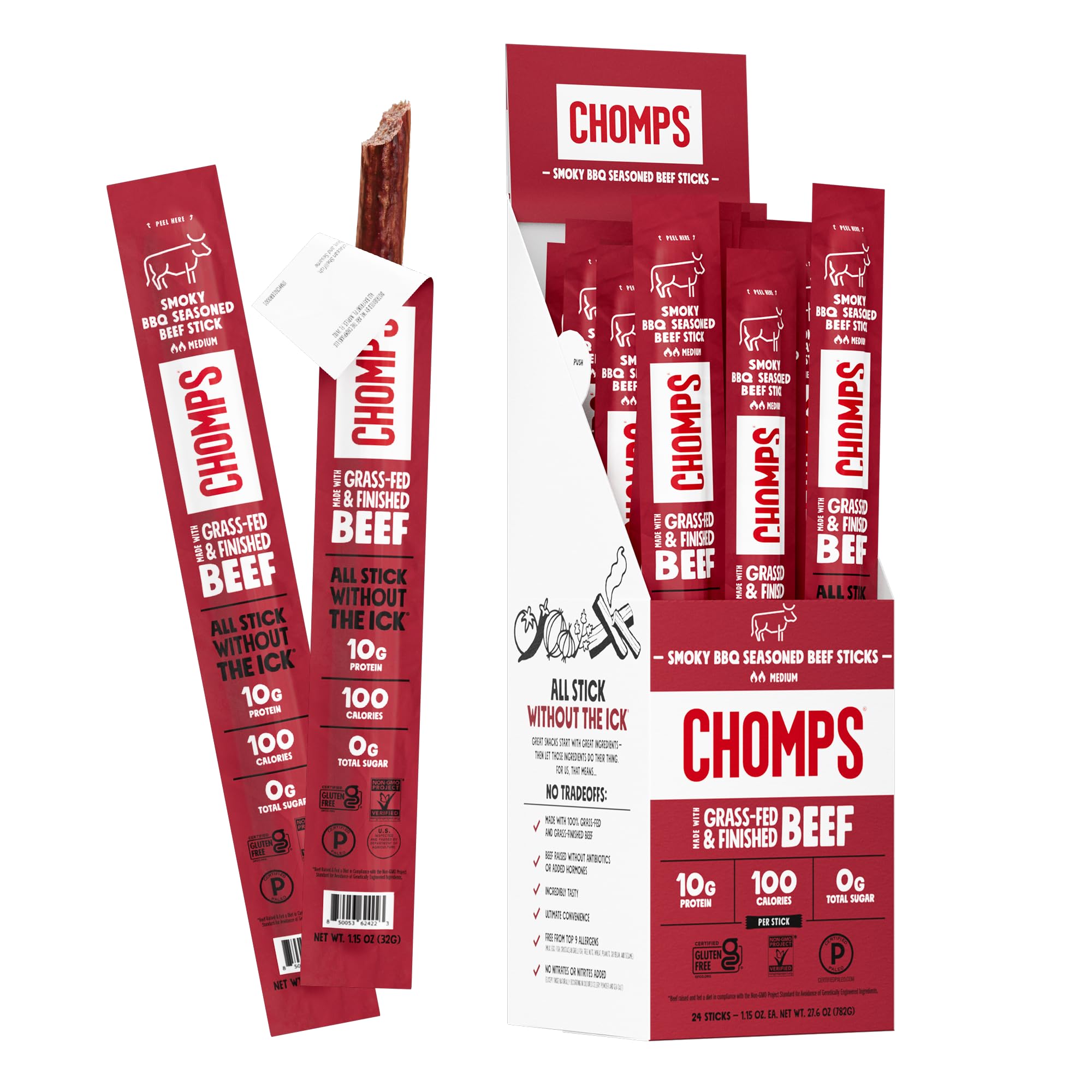 CHOMPS Original Beef Jerky Snack Sticks