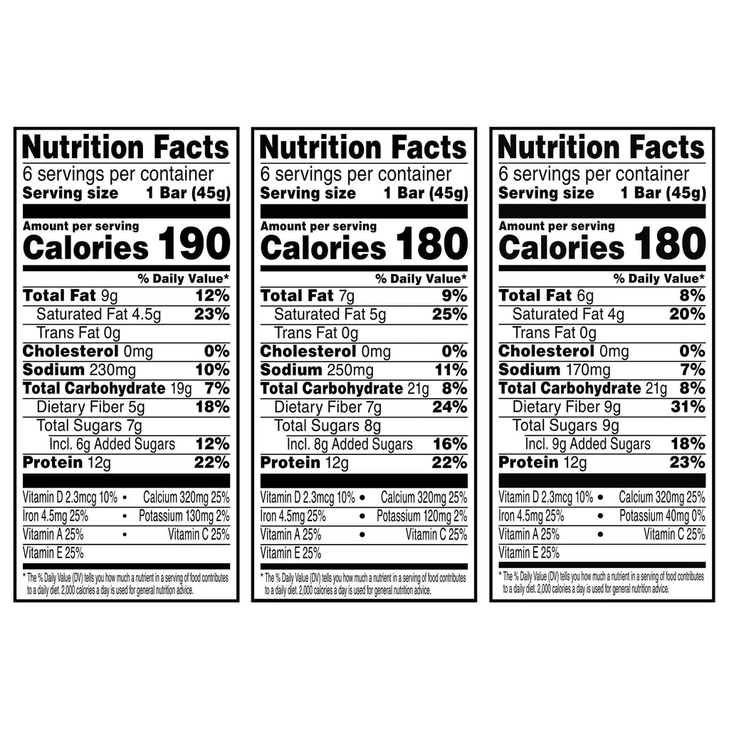 Protein Meal Bars Variety Pack 18-Pack