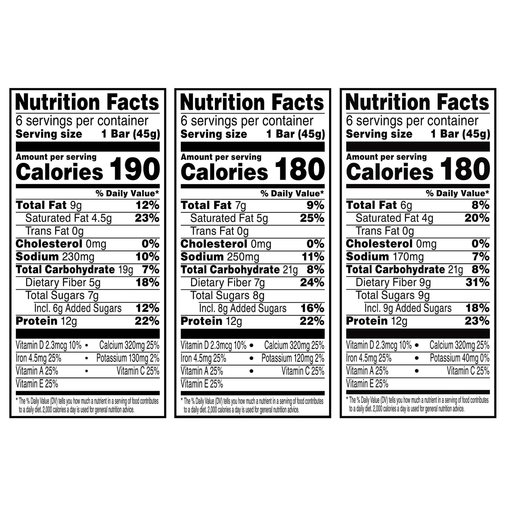 Protein Meal Bars Variety Pack 18-Pack