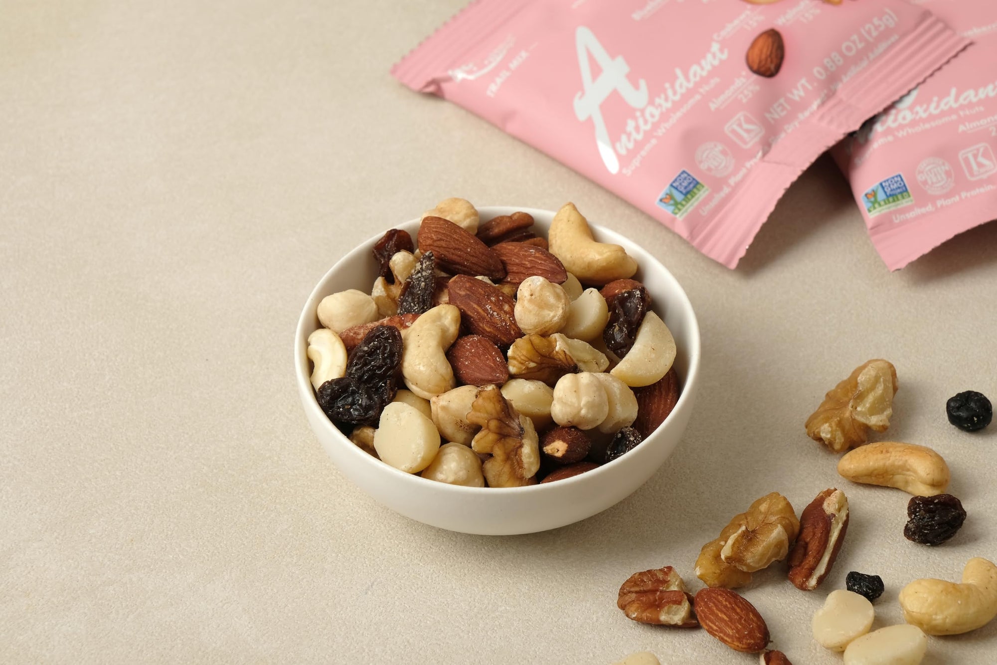 DAILY GOURMET NUTS Unsalted Mixed Nuts Snack Packs