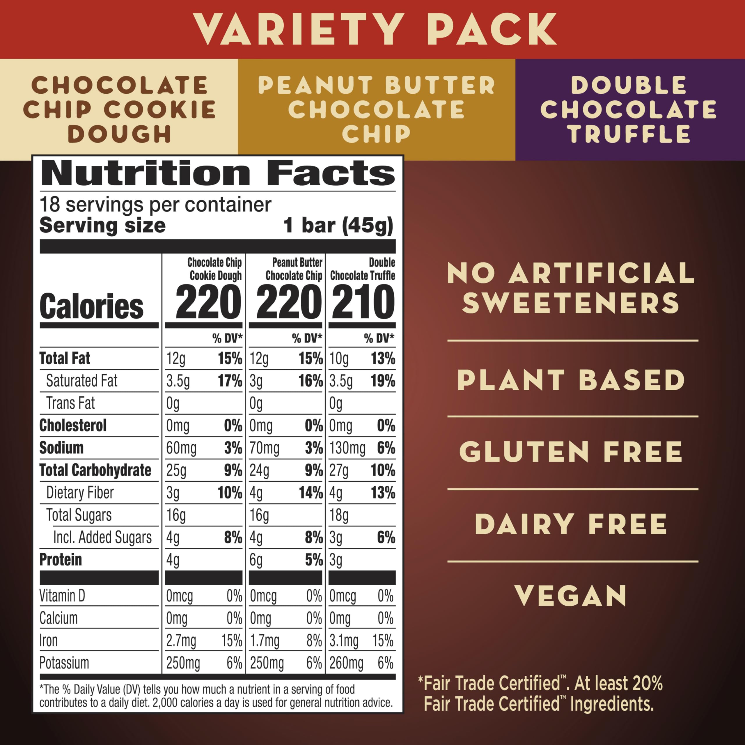 Chocolate Fruit & Nut Bars 18-Pack