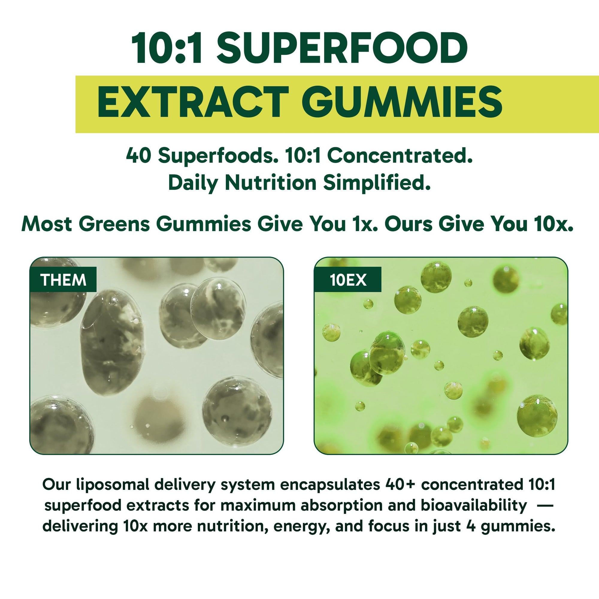 Jaje Health 10ex Supergreens Gummies w/Probiotics