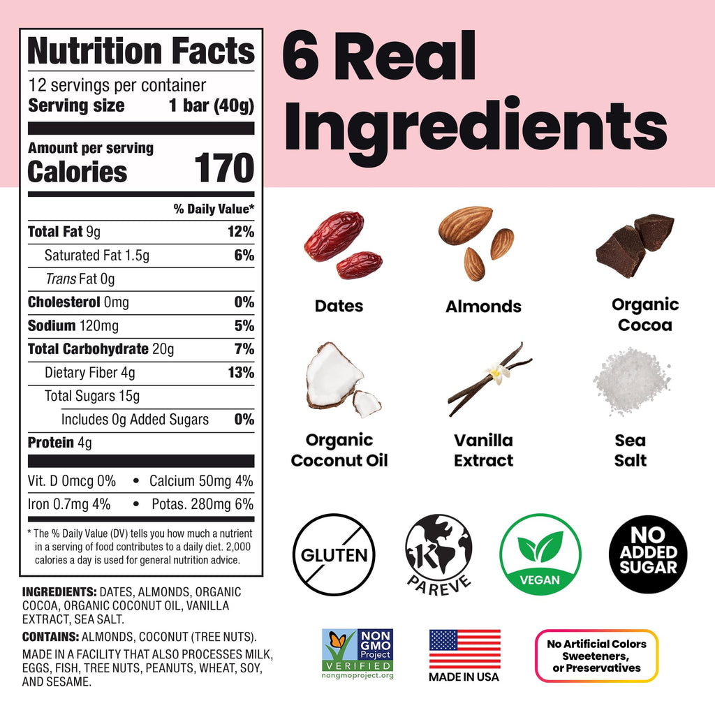 Organic Nuts & Date Bars 6-Pack