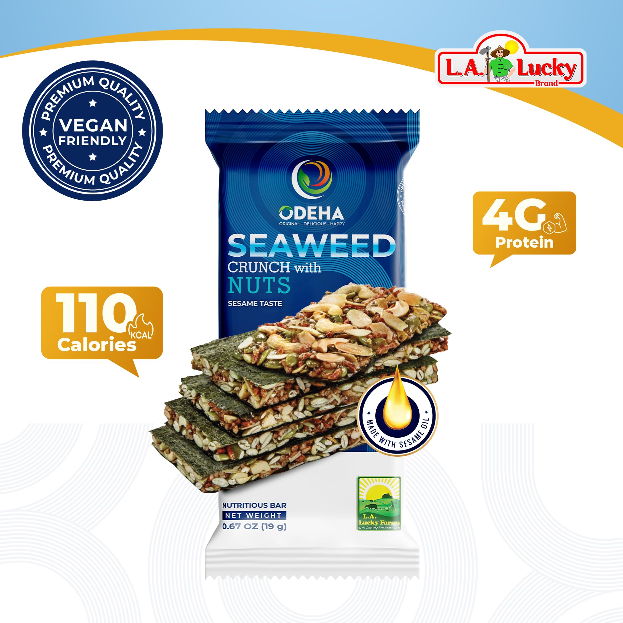 Seaweed Nut Crunch Bars 5-Pack