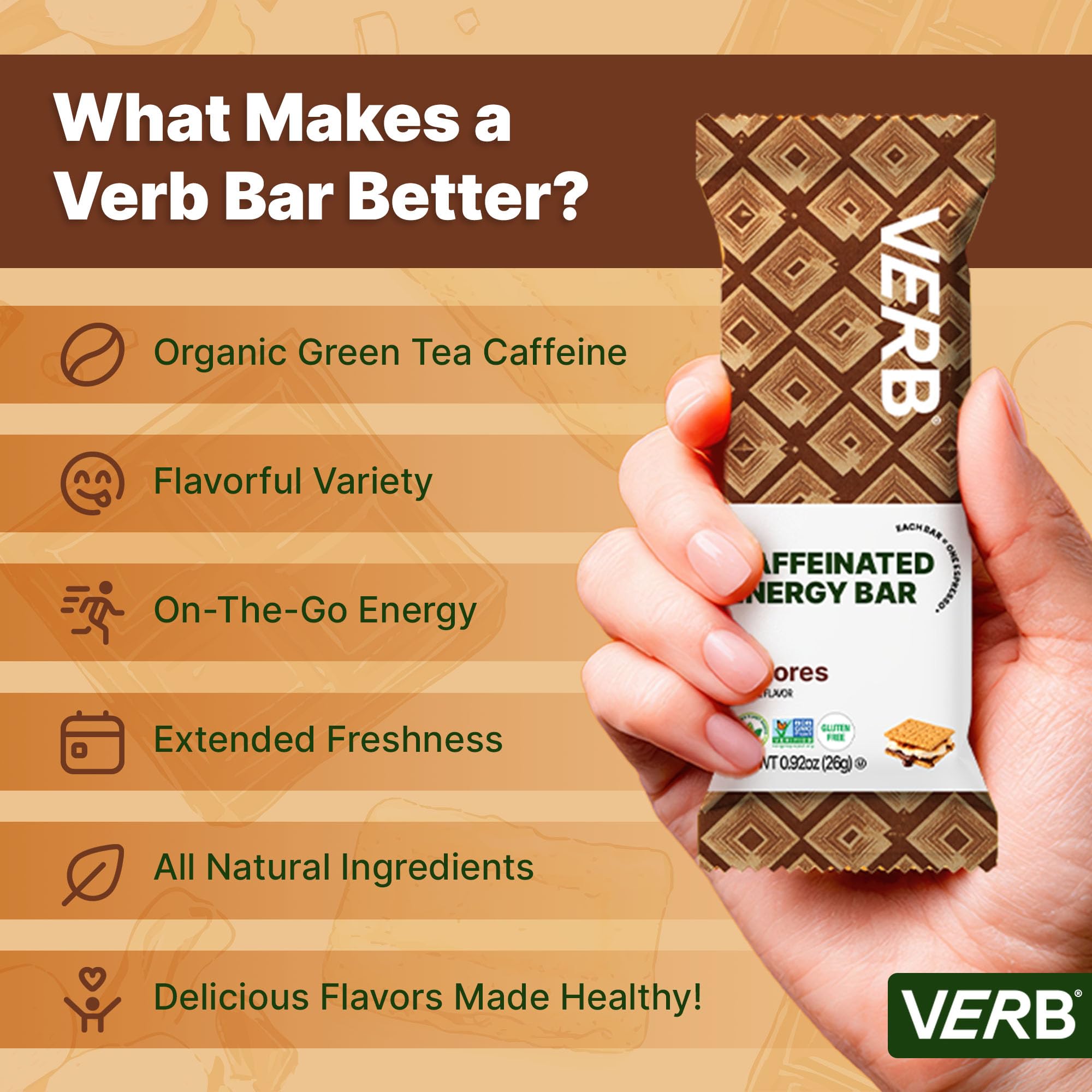 Caffeinated Protein Bars 12-Pack
