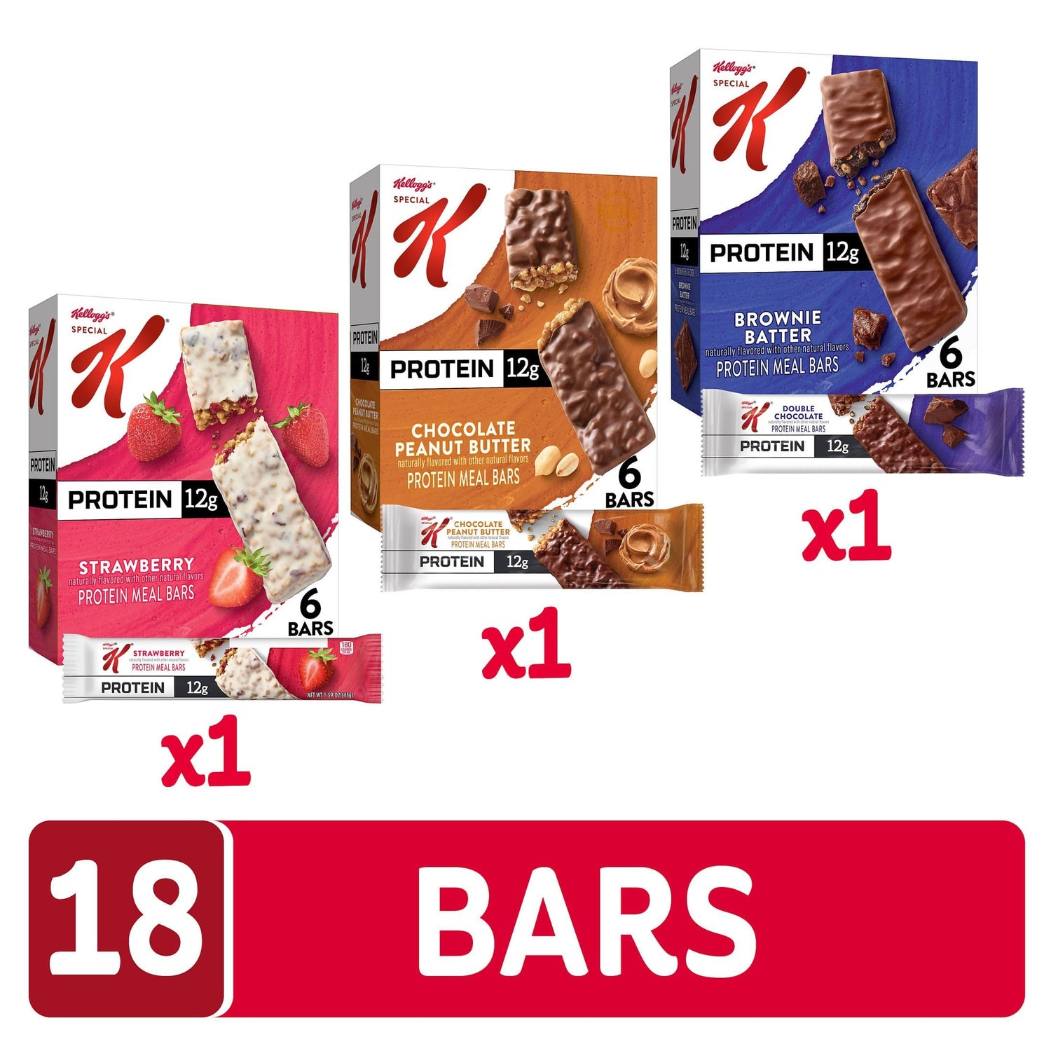 Protein Meal Bars Variety Pack 18-Pack