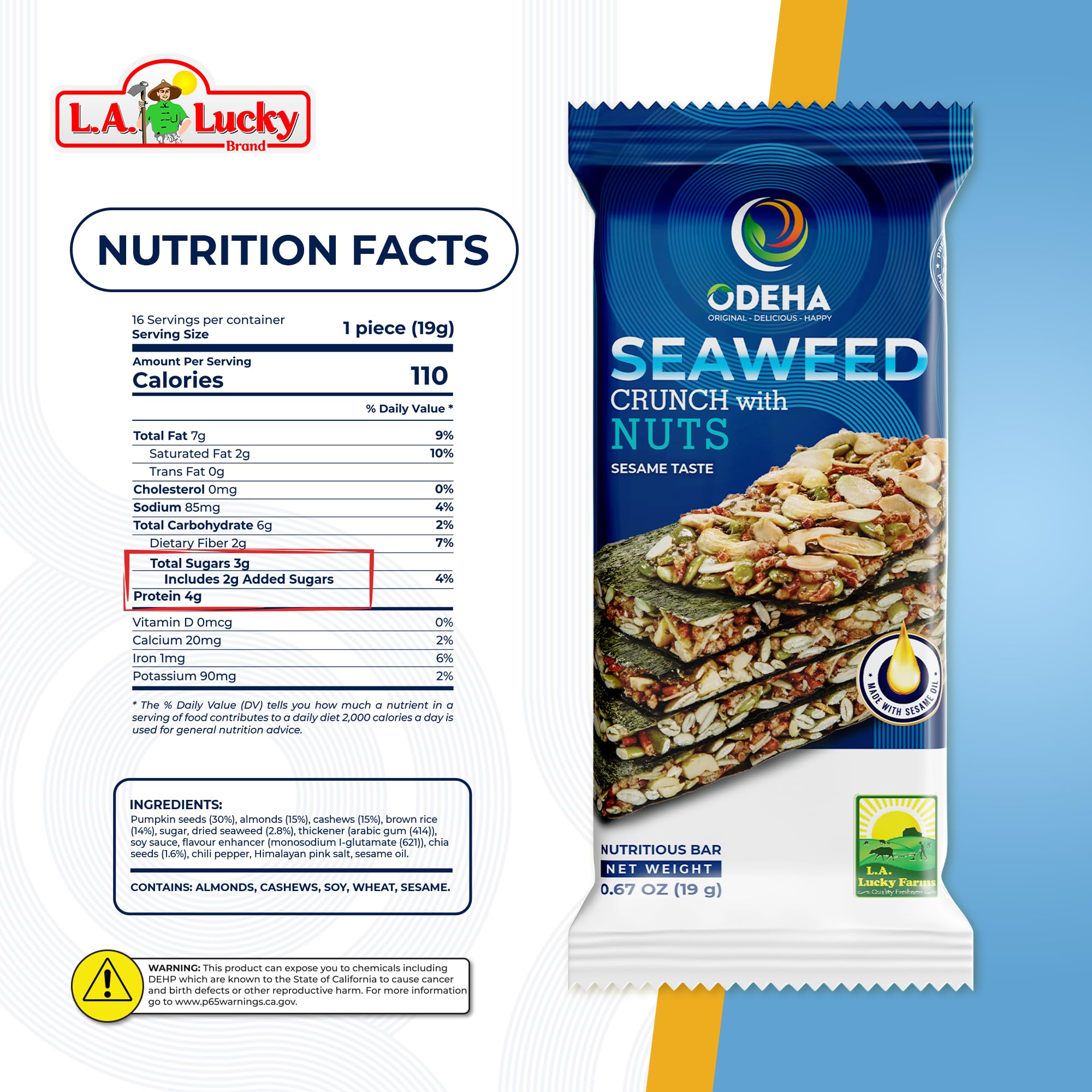 Seaweed Nut Crunch Bars 5-Pack