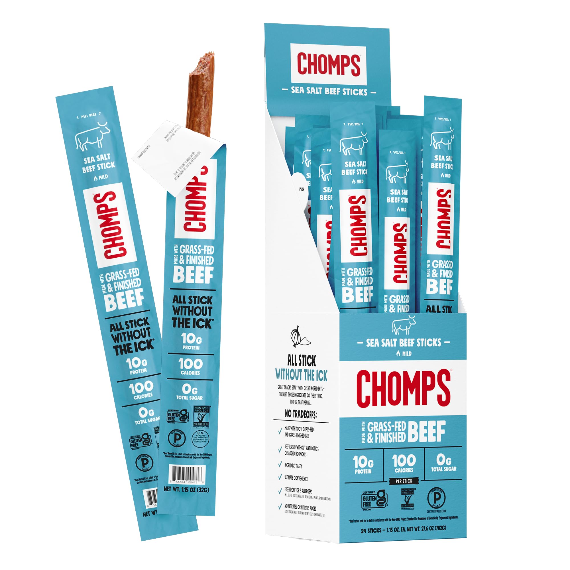 CHOMPS Original Beef Jerky Snack Sticks