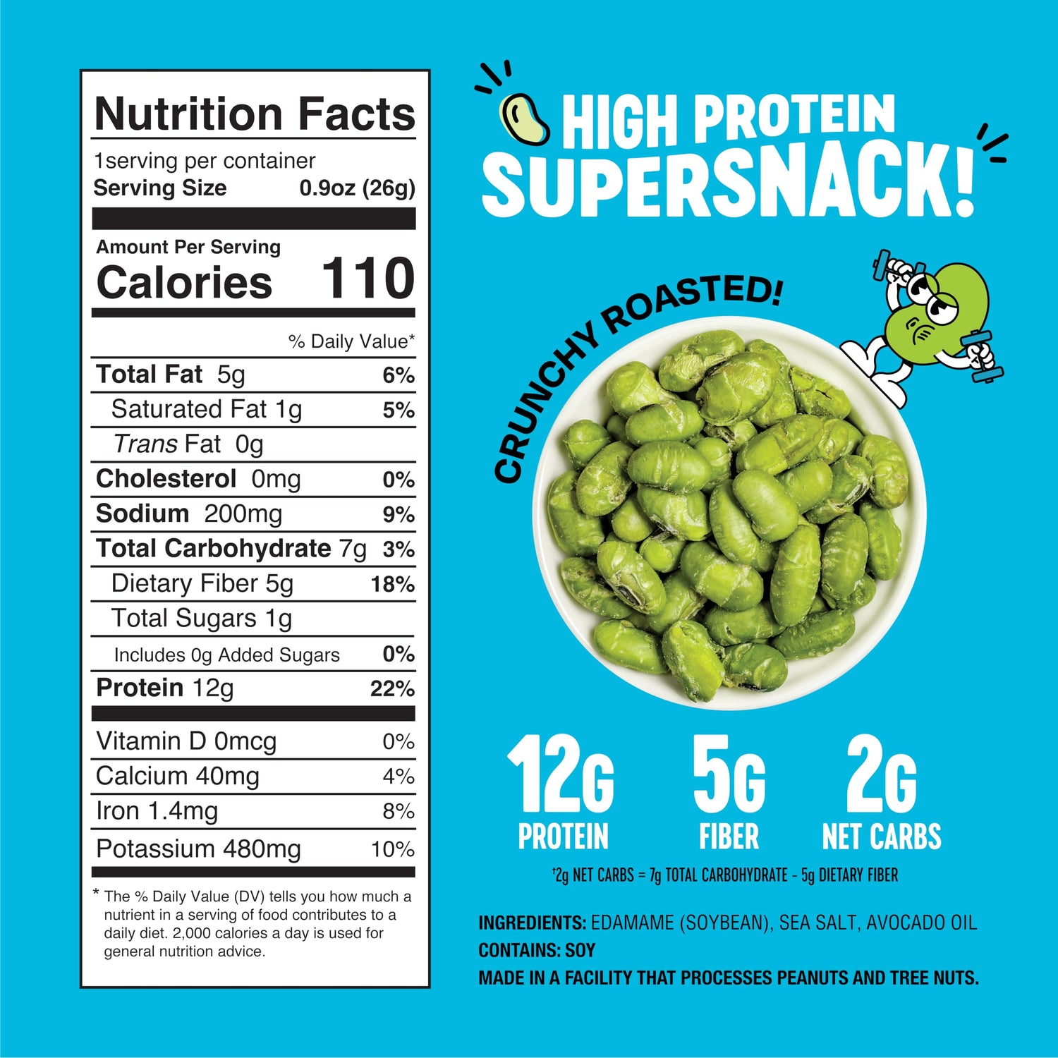 Crunchy Roasted Edamame Snacks 10-Pack