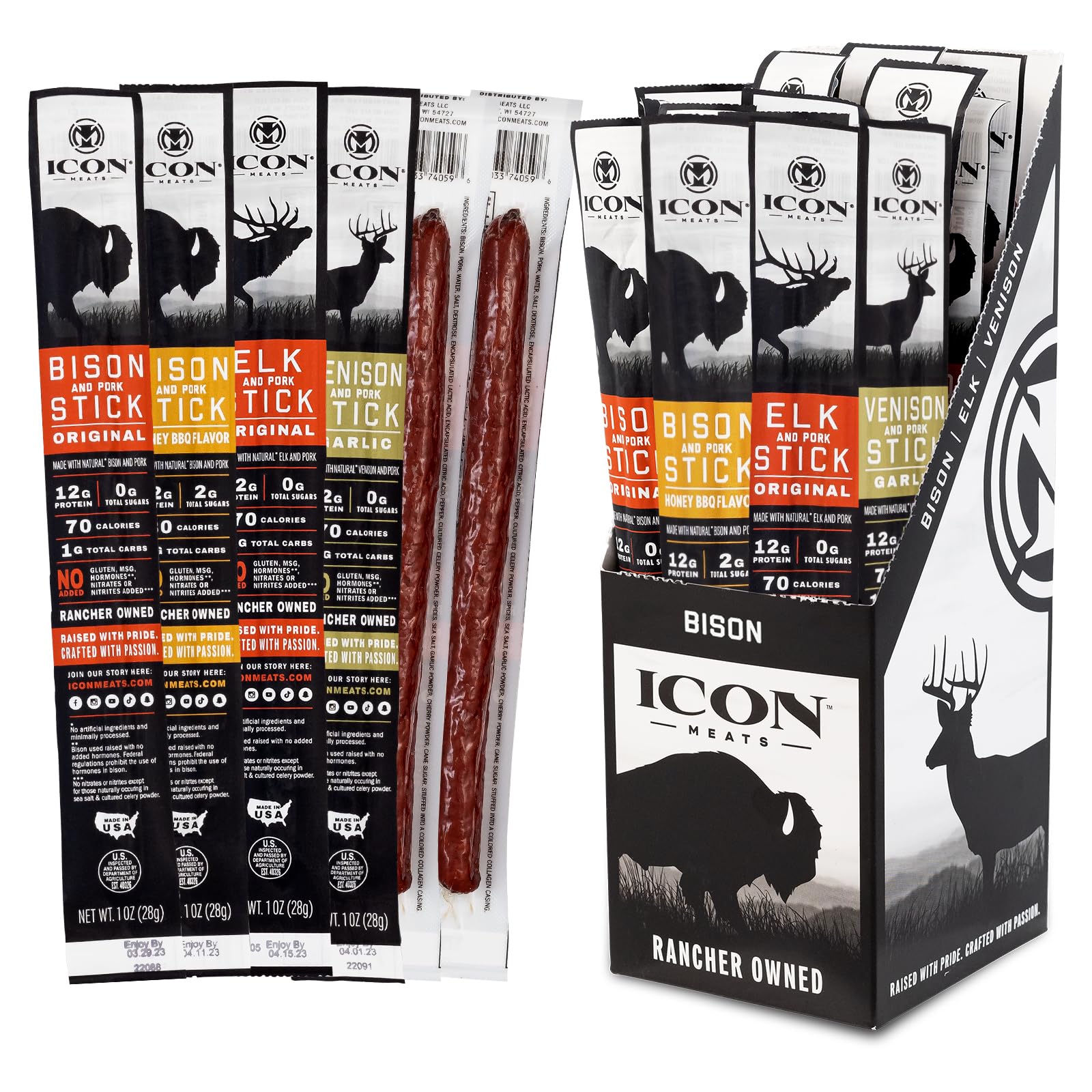 Bison Protein Snack Sticks 24-Pack
