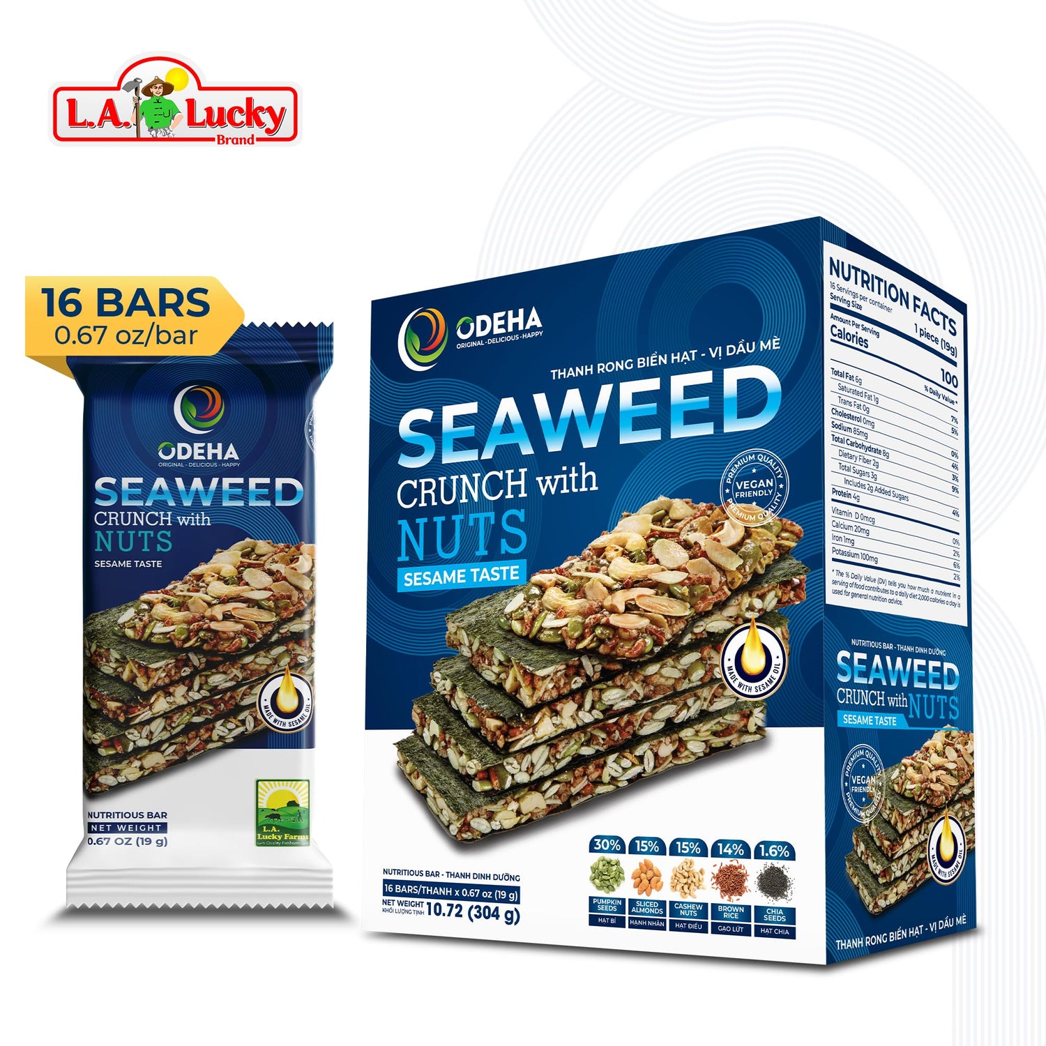 Seaweed Nut Crunch Bars 5-Pack