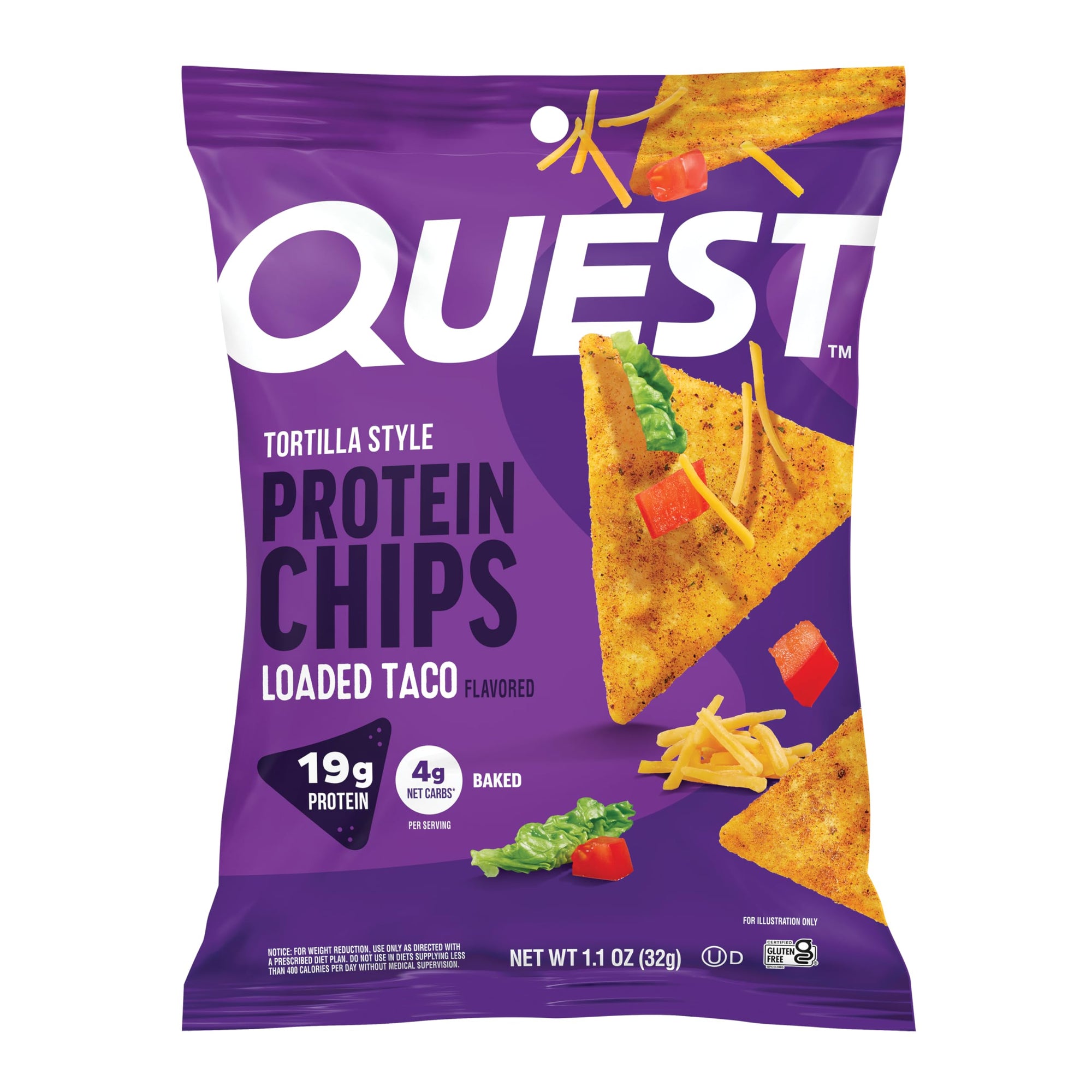 Quest Nutrition Loaded Taco Tortilla Style Protein Chips