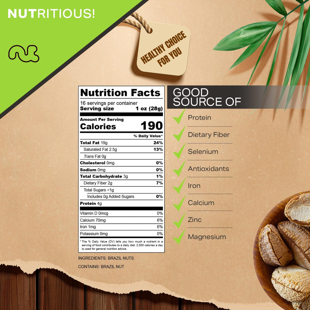 Raw Brazil Nuts Bulk Pack