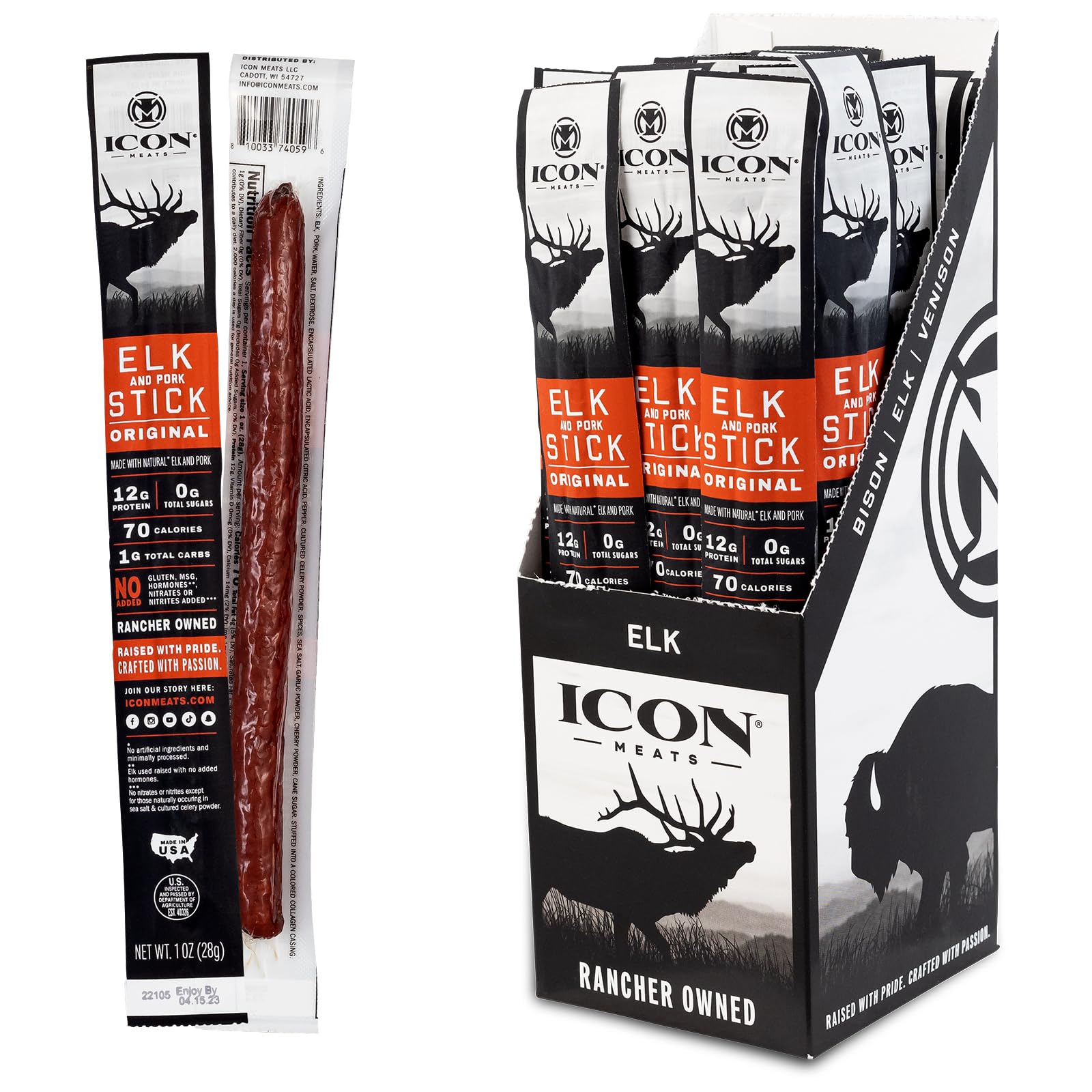 Bison Protein Snack Sticks 24-Pack