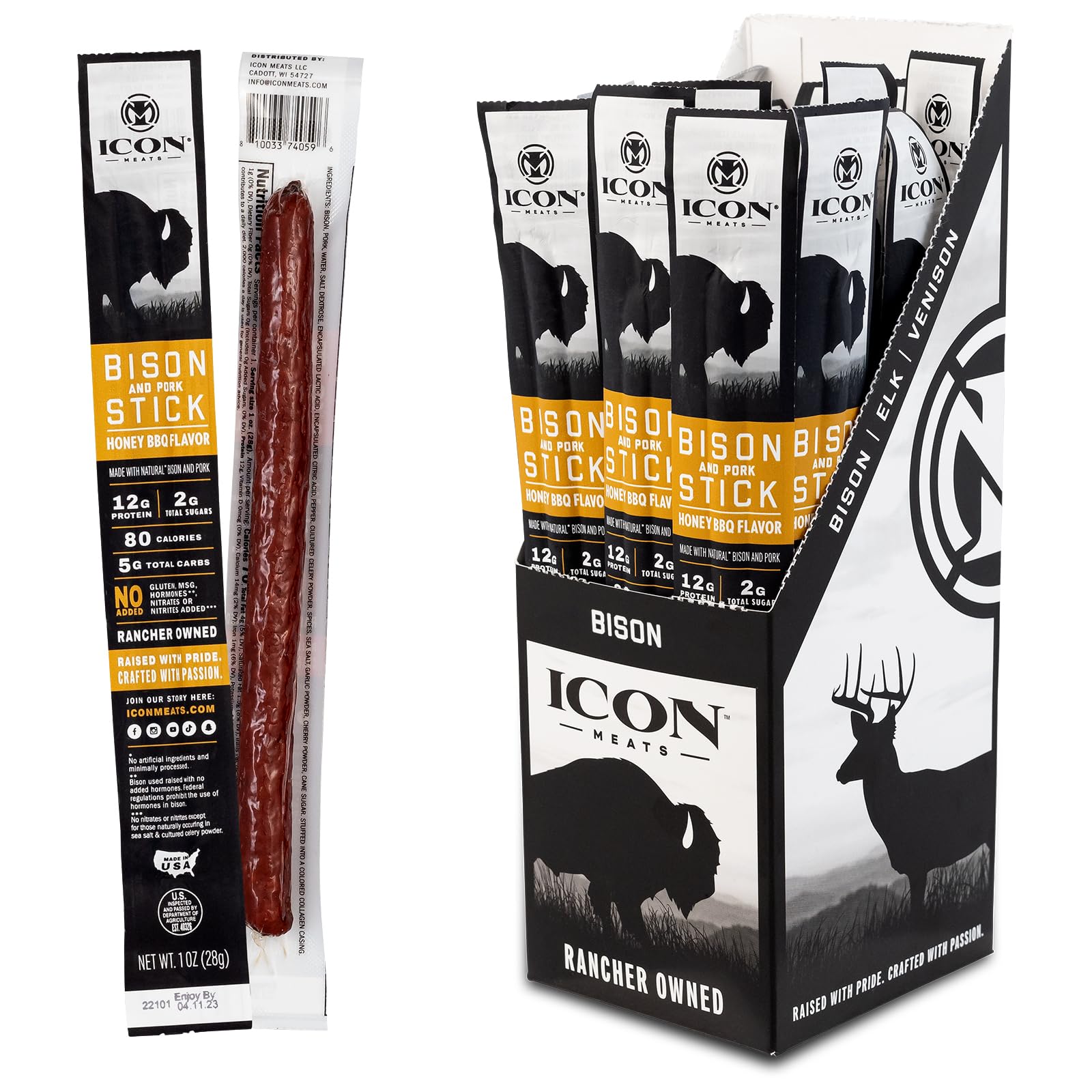 Bison Protein Snack Sticks 24-Pack