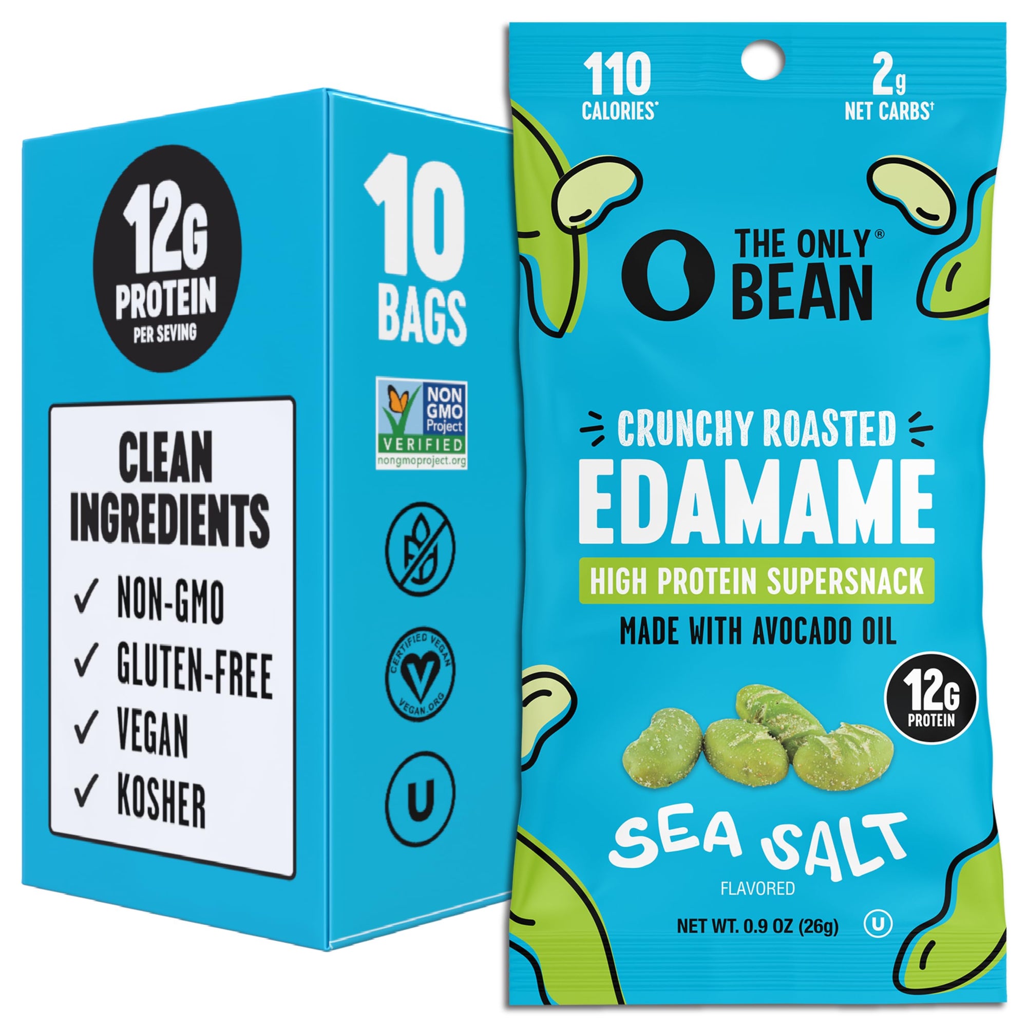Crunchy Roasted Edamame Snacks 10-Pack
