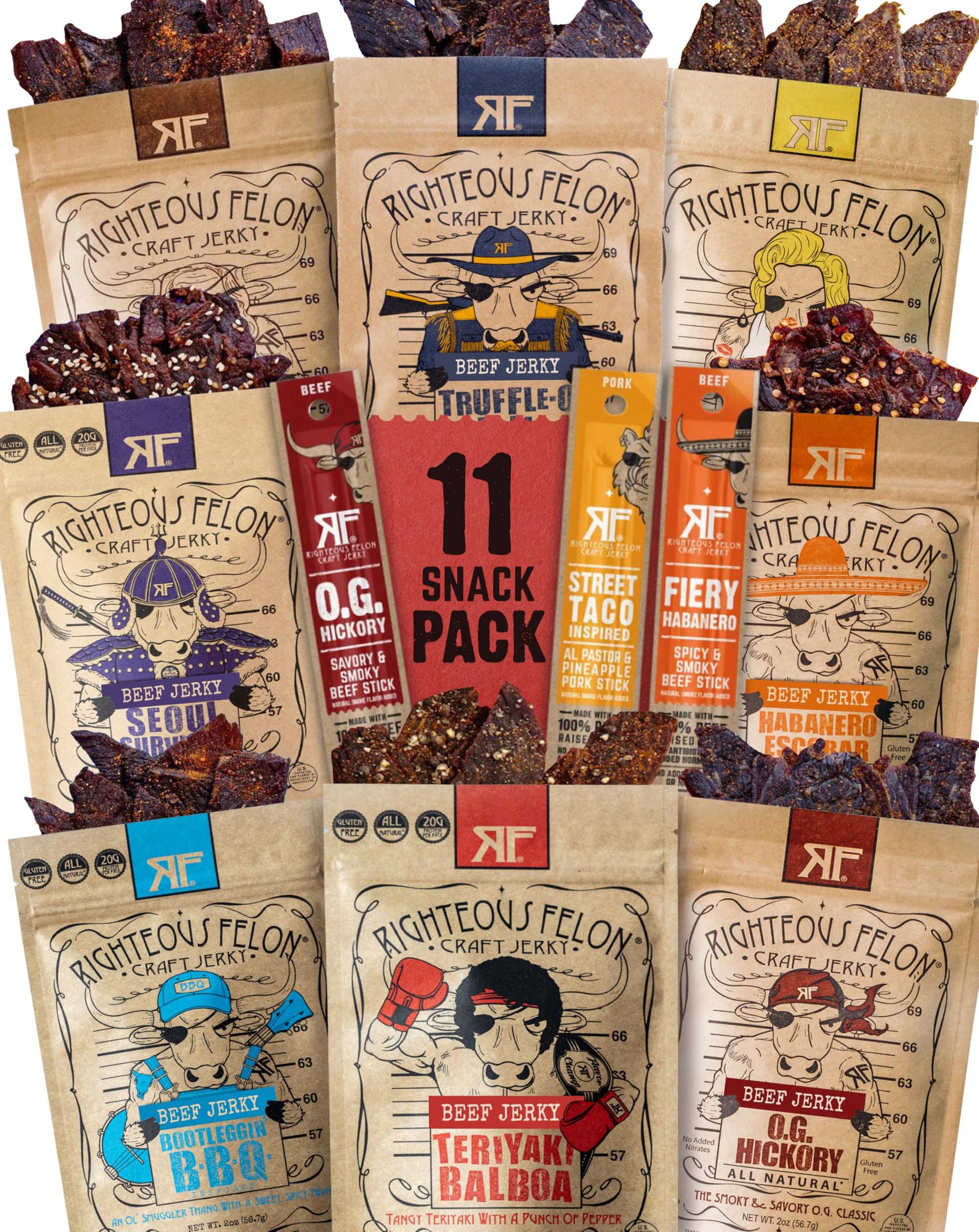 Beef Jerky Protein Snack Bundle